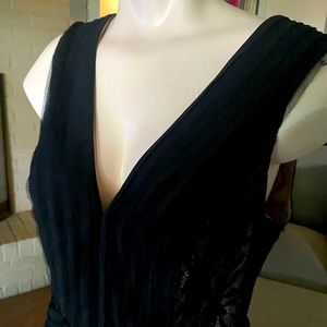 BCBG Black sheer lined cocktail dress